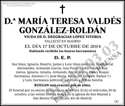 María Teresa Valdés González-Roldán